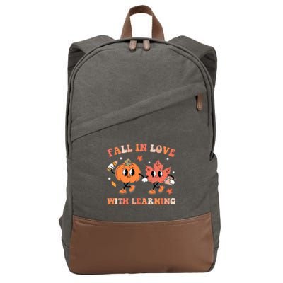 Fall In Love With Learning Autumn Cute Cotton Canvas Backpack