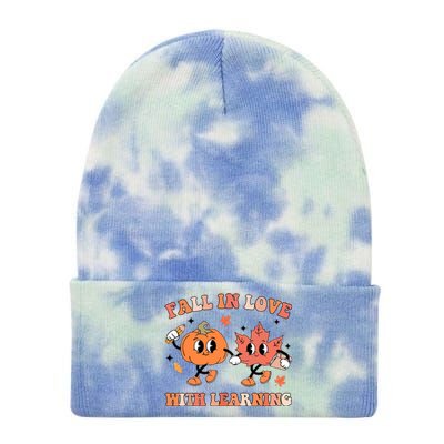 Fall In Love With Learning Autumn Cute Tie Dye 12in Knit Beanie