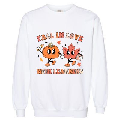 Fall In Love With Learning Autumn Cute Garment-Dyed Sweatshirt