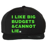 Fiswag.Com I Like Big Budgets & Cannot Lie Green Wool Snapback Cap