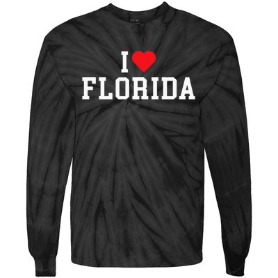 Florida I Love Florida Throwback Design Classic Tie-Dye Long Sleeve Shirt