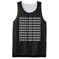 Fall In Love Again And Again Mesh Reversible Basketball Jersey Tank