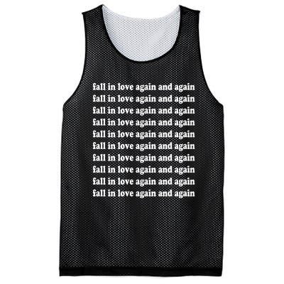 Fall In Love Again And Again Mesh Reversible Basketball Jersey Tank