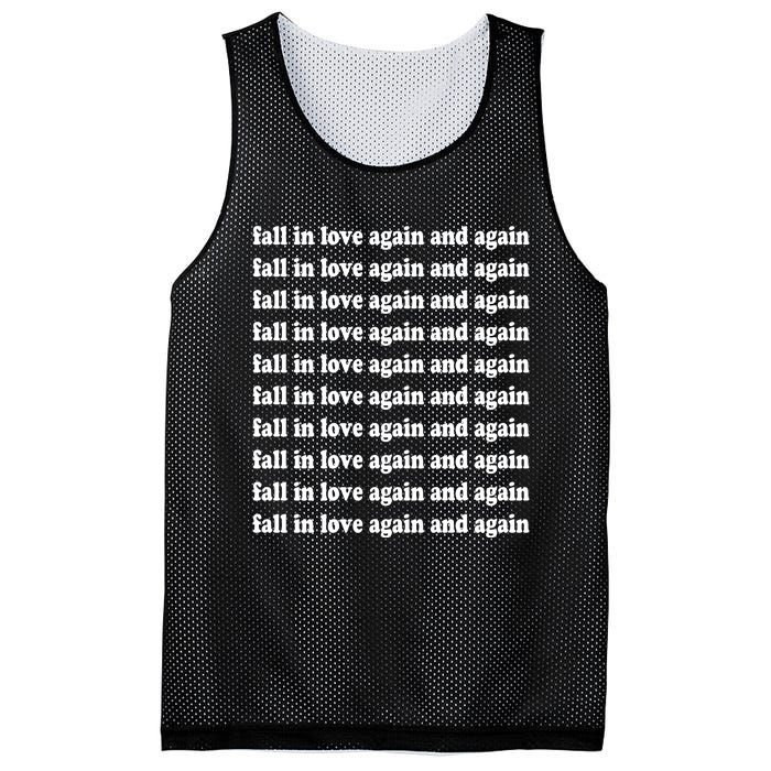 Fall In Love Again And Again Mesh Reversible Basketball Jersey Tank