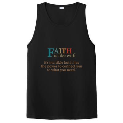 Faith Is Like Wifi Funny Religious Christian Bible & Jesus PosiCharge Competitor Tank