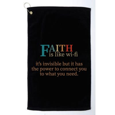 Faith Is Like Wifi Funny Religious Christian Bible & Jesus Golf Towel