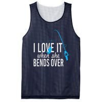 Funny I Love It When She Bends Over Fishing Pole Mesh Reversible Basketball Jersey Tank