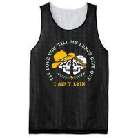 Funny I'll Love You Till My Lungs Give Out A Ain't Lyin Mesh Reversible Basketball Jersey Tank