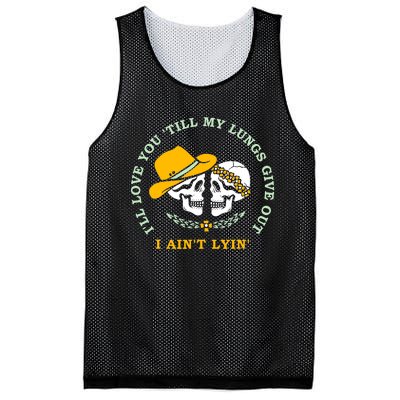 Funny I'll Love You Till My Lungs Give Out A Ain't Lyin Mesh Reversible Basketball Jersey Tank