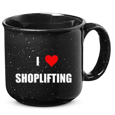 Funny I Love Shoplifting 15oz Campfire Ceramic Mug