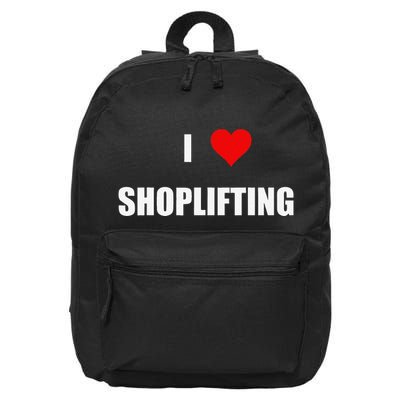 Funny I Love Shoplifting 16 in Basic Backpack