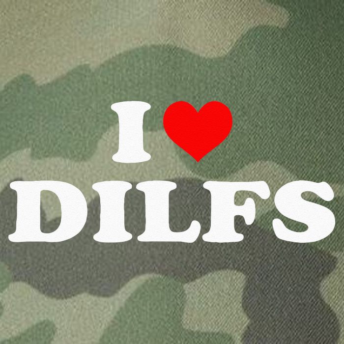 Funny I Love DILFs I Heart DILFs Red Heart Cool Legacy Tie Dye Trucker Hat