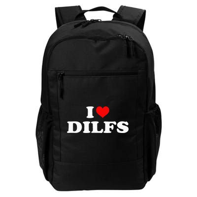 Funny I Love DILFs I Heart DILFs Red Heart Cool Backpack