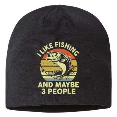 Funny I Like Bass Fishing Maybe 3 People Sustainable Beanie