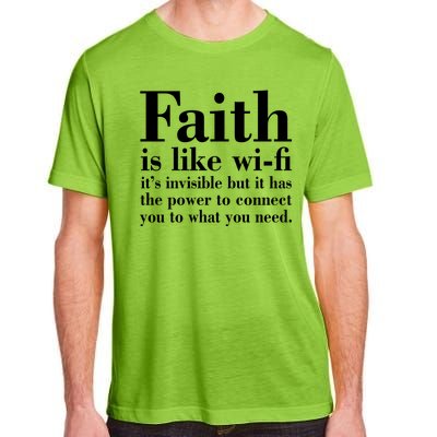 Faith Is Like Wifi Christian Quote Jesus Adult ChromaSoft Performance T-Shirt