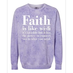 Faith Is Like Wifi Christian Quote Jesus Colorblast Crewneck Sweatshirt