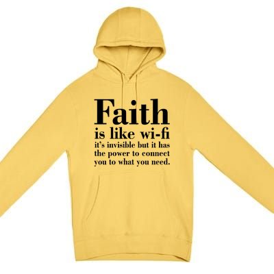 Faith Is Like Wifi Christian Quote Jesus Premium Pullover Hoodie