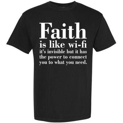 Faith Is Like Wifi Christian Quote Jesus Garment-Dyed Heavyweight T-Shirt