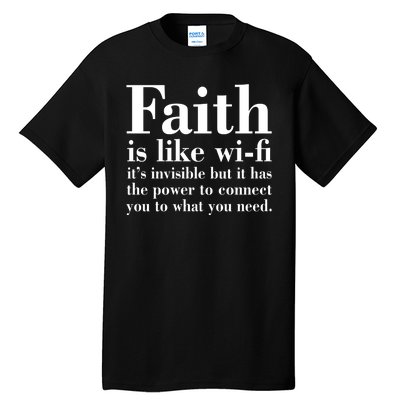 Faith Is Like Wifi Christian Quote Jesus Tall T-Shirt