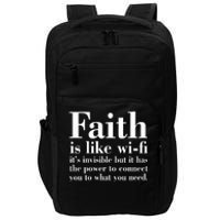 Faith Is Like Wifi Christian Quote Jesus Impact Tech Backpack