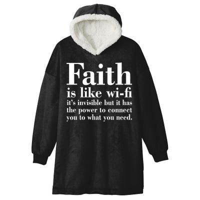Faith Is Like Wifi Christian Quote Jesus Hooded Wearable Blanket