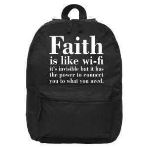 Faith Is Like Wifi Christian Quote Jesus 16 in Basic Backpack