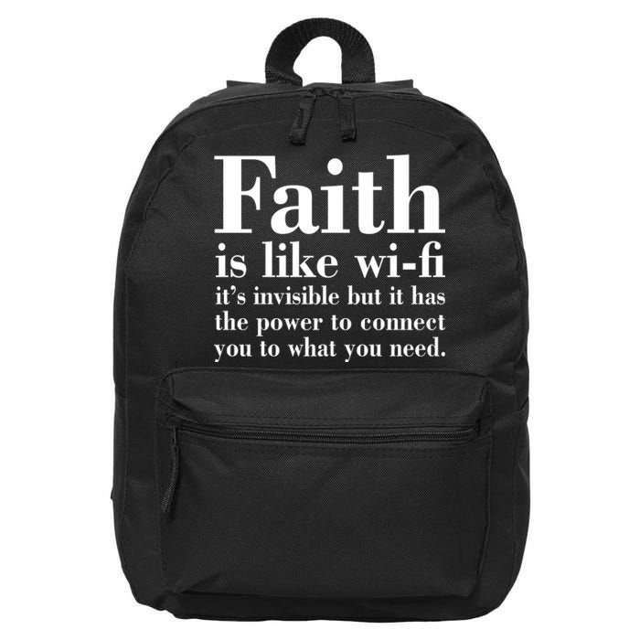 Faith Is Like Wifi Christian Quote Jesus 16 in Basic Backpack