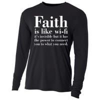 Faith Is Like Wifi Christian Quote Jesus Cooling Performance Long Sleeve Crew