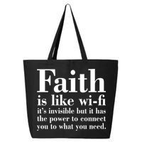 Faith Is Like Wifi Christian Quote Jesus 25L Jumbo Tote
