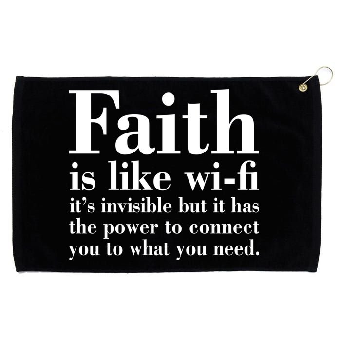 Faith Is Like Wifi Christian Quote Jesus Grommeted Golf Towel