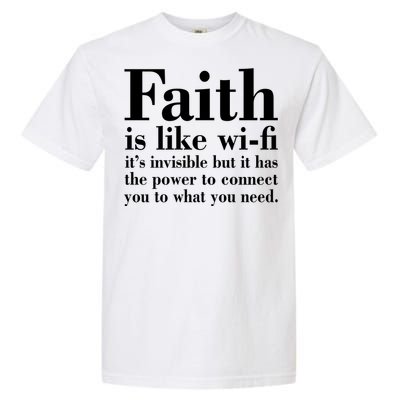 Faith Is Like Wifi Christian Quote Jesus Garment-Dyed Heavyweight T-Shirt