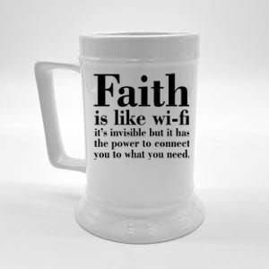 Faith Is Like Wifi Christian Quote Jesus Beer Stein