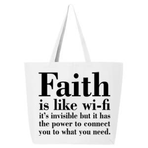 Faith Is Like Wifi Christian Quote Jesus 25L Jumbo Tote