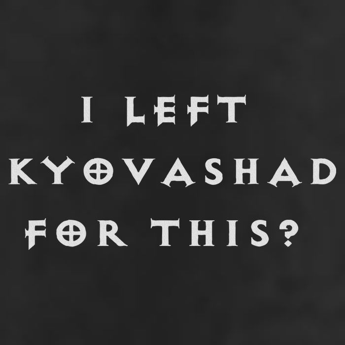 Funny I Left Kyovashad Diablo 4 Inspired Golf Towel