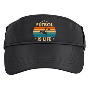 Futbol Is Life Retro Soccer Gift For Player Adult Drive Performance Visor