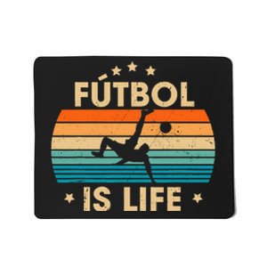 Futbol Is Life Retro Soccer Gift For Player Mousepad