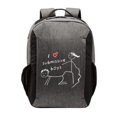 Funny I Love Submissive I Heart Submissive Vector Backpack