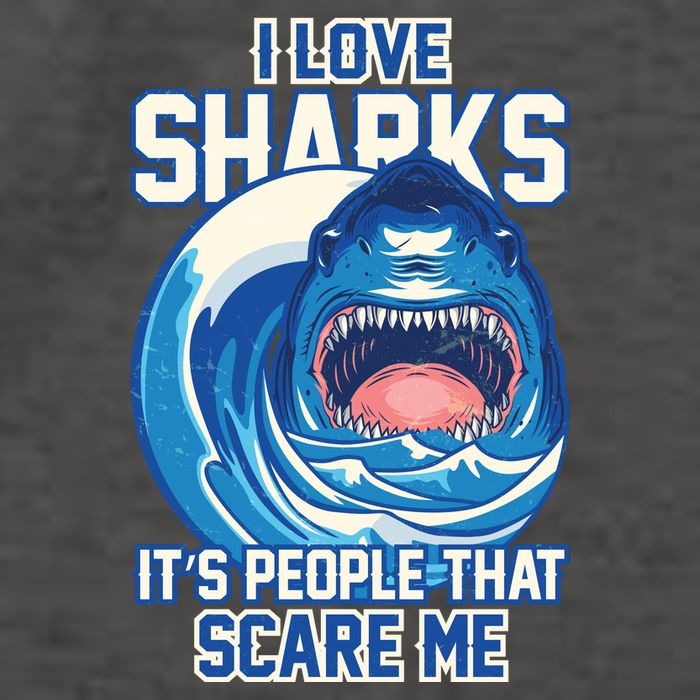 Funny I Love Sharks It's People That Scare Me Vector Backpack