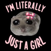 Funny IM Literally Just A Girl Sad Meme Cooling Performance Crew T-Shirt