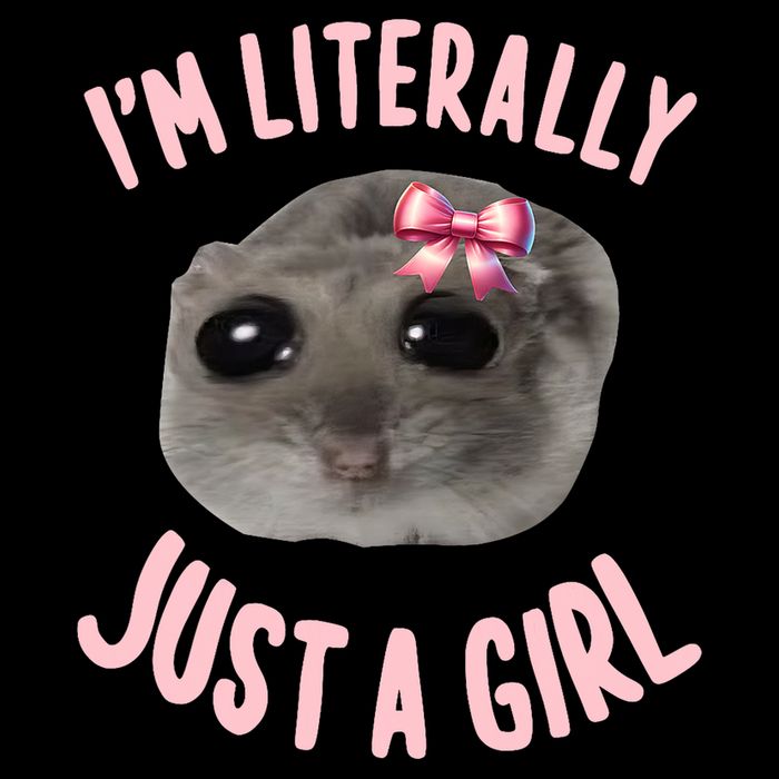Funny IM Literally Just A Girl Sad Meme Cooling Performance Crew T-Shirt
