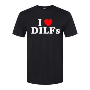 Funny I Love DILFs I Heart DILFs Red Heart Cool Softstyle CVC T-Shirt