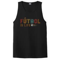 Futbol Is Life Football Lover Soccer Funny Vintage PosiCharge Competitor Tank