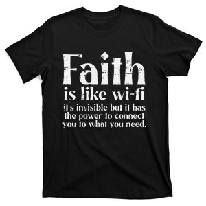 Faith Is Like Wifi God Jesus Religious Christian T-Shirt