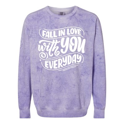 Fall In Love With You Everyday Cute Gift Colorblast Crewneck Sweatshirt