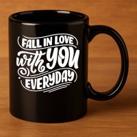 Fall In Love With You Everyday Cute Gift 11oz C Handle Ceramic Mug