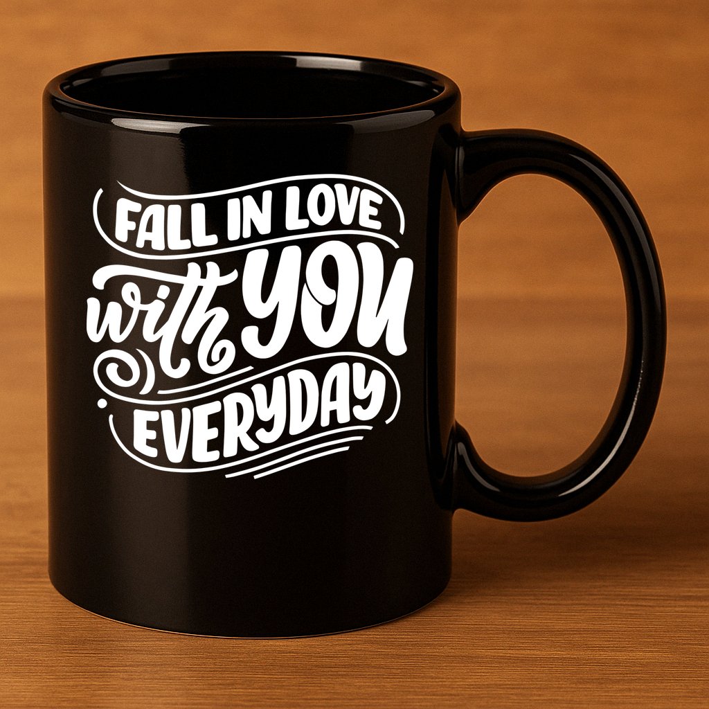 Fall In Love With You Everyday Cute Gift 11oz C Handle Ceramic Mug