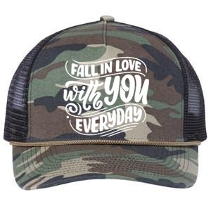 Fall In Love With You Everyday Cute Gift Retro Rope Trucker Hat Cap