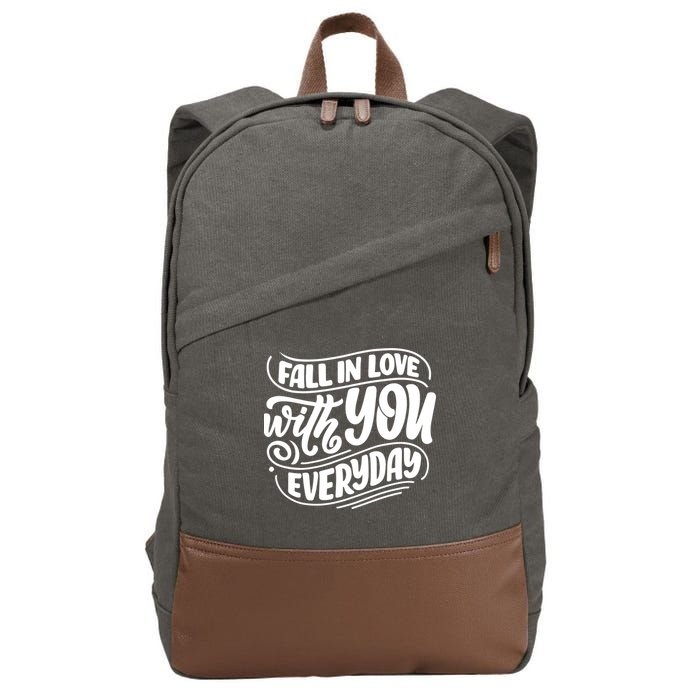 Fall In Love With You Everyday Cute Gift Cotton Canvas Backpack