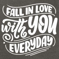 Fall In Love With You Everyday Cute Gift Cotton Canvas Backpack