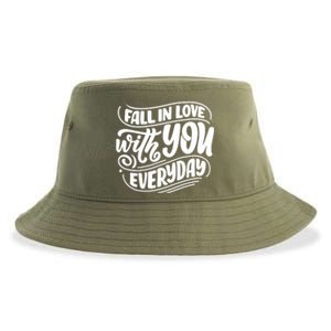 Fall In Love With You Everyday Cute Gift Sustainable Bucket Hat